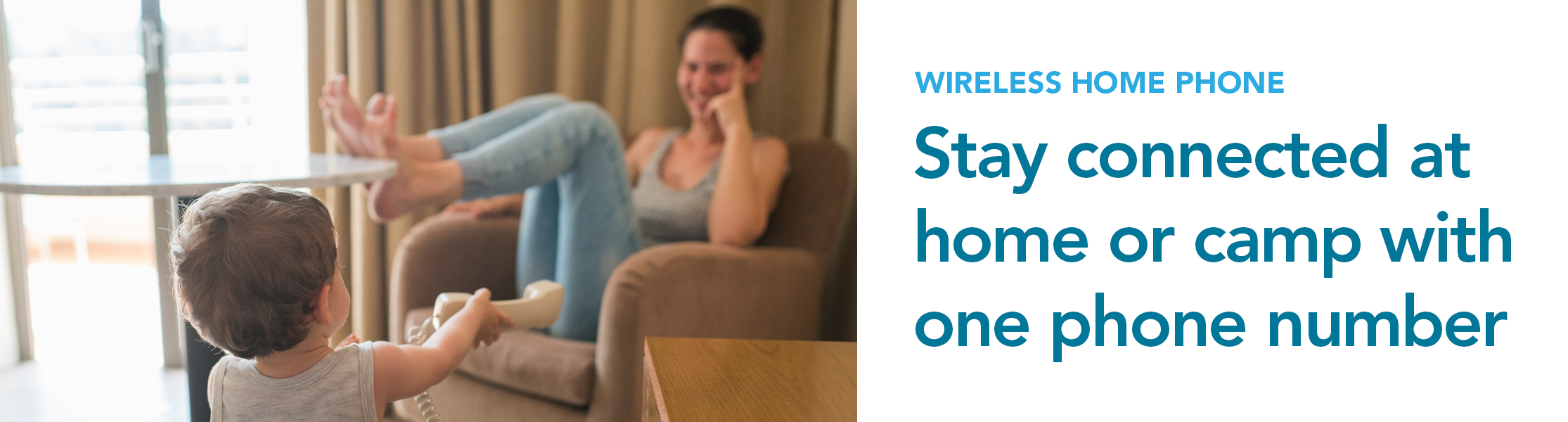Stay connected at home or camp with one phone number