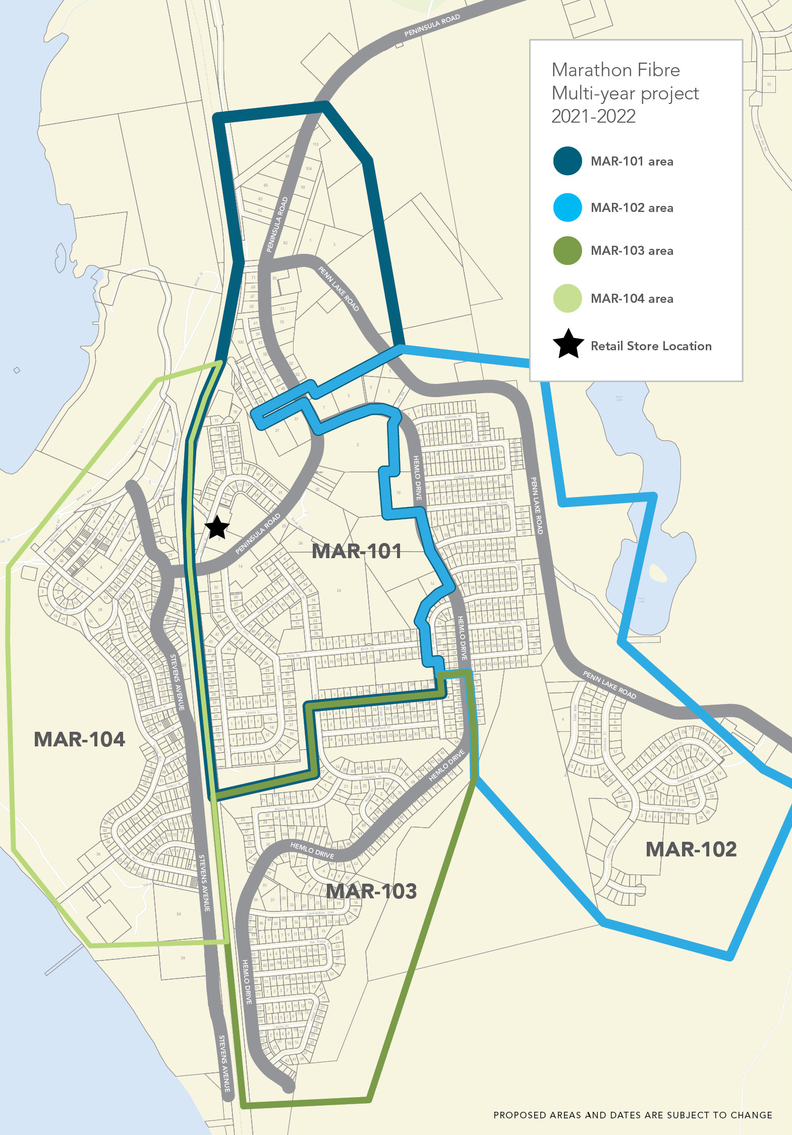 Map of Marathon Fibre expansion