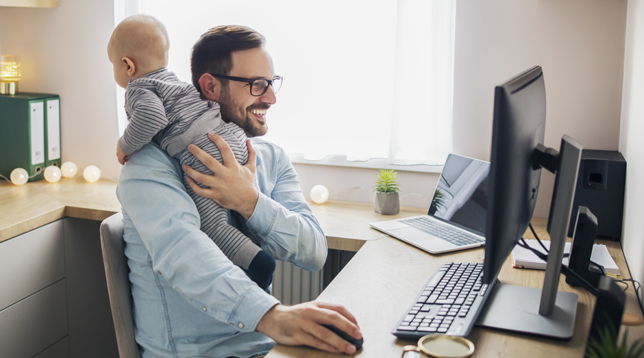 Person working from home