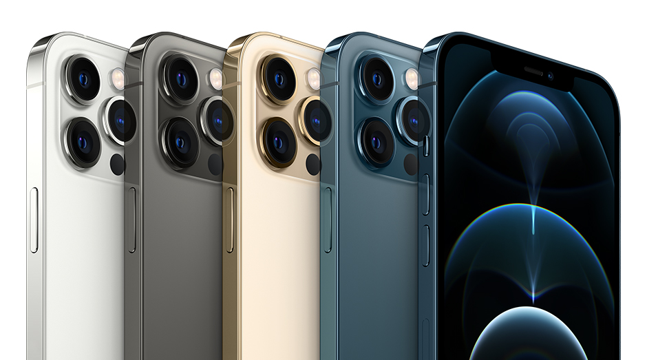 iPhone 12 Pro Max in five colours