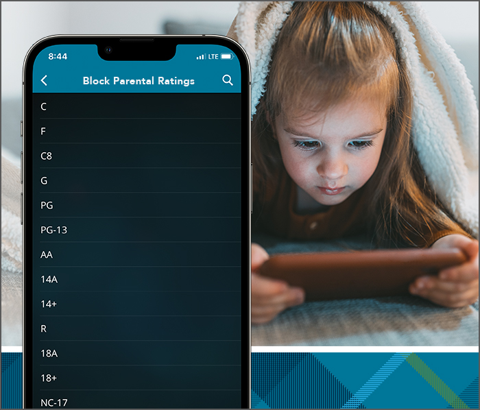 Parental rating list for blocking content