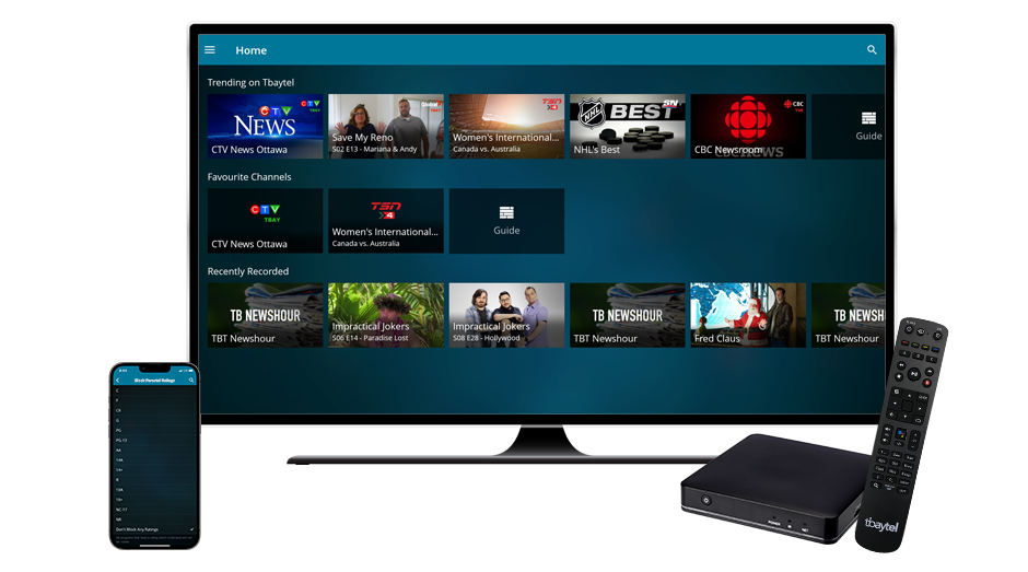 Tbaytel TV on multiple devices