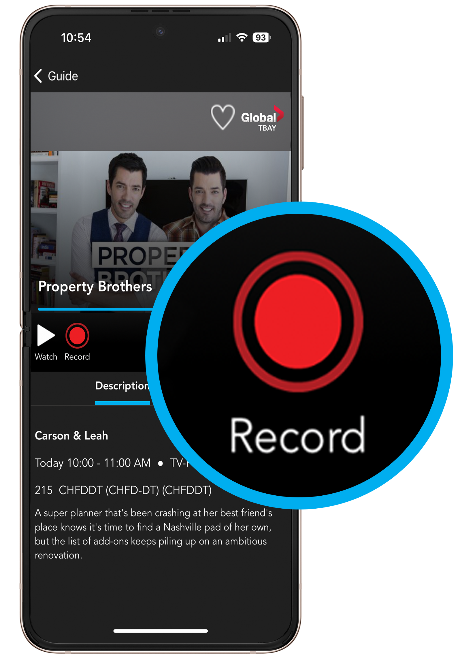 Tbaytel TV App Record