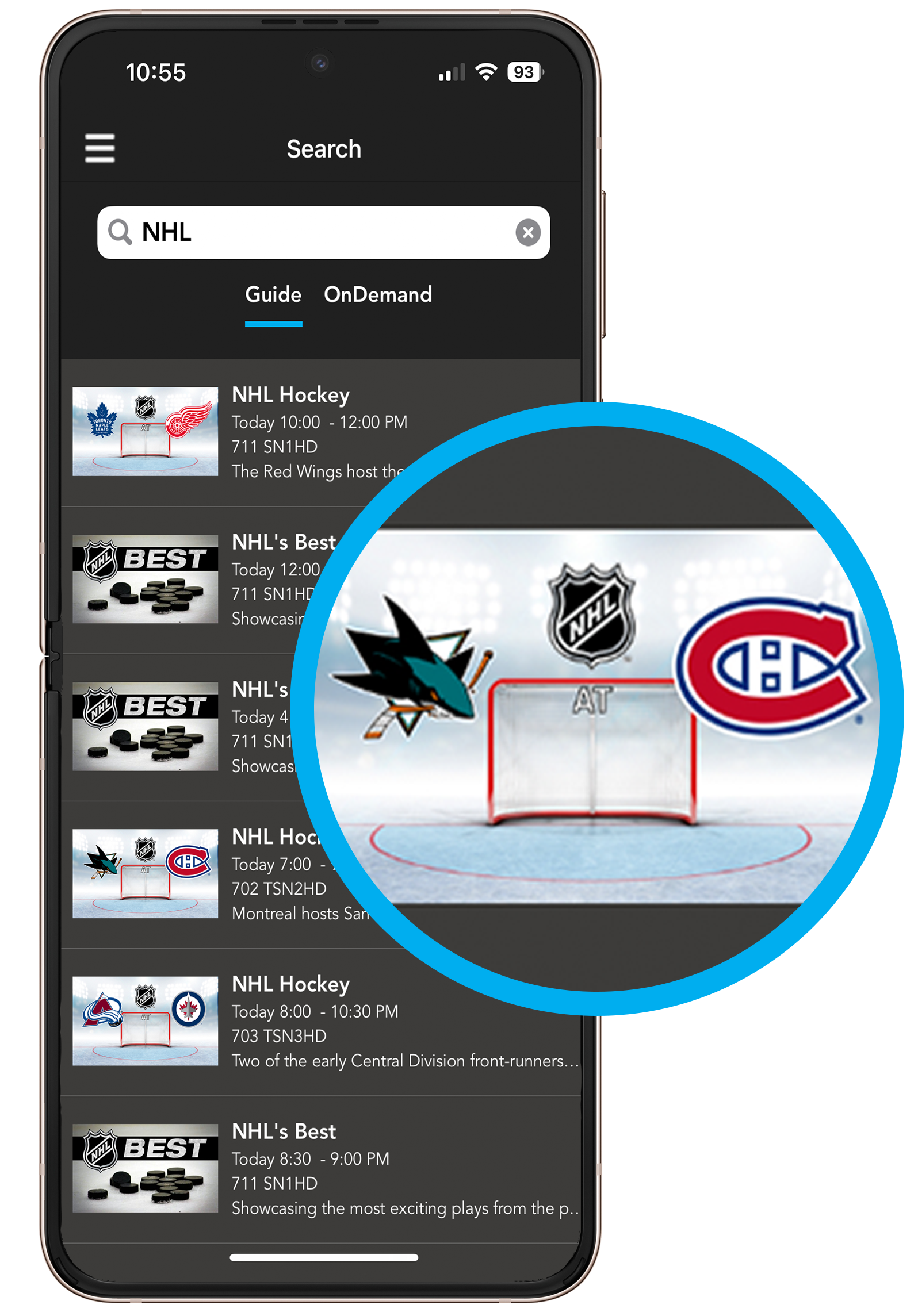 Tbaytel TV App search function