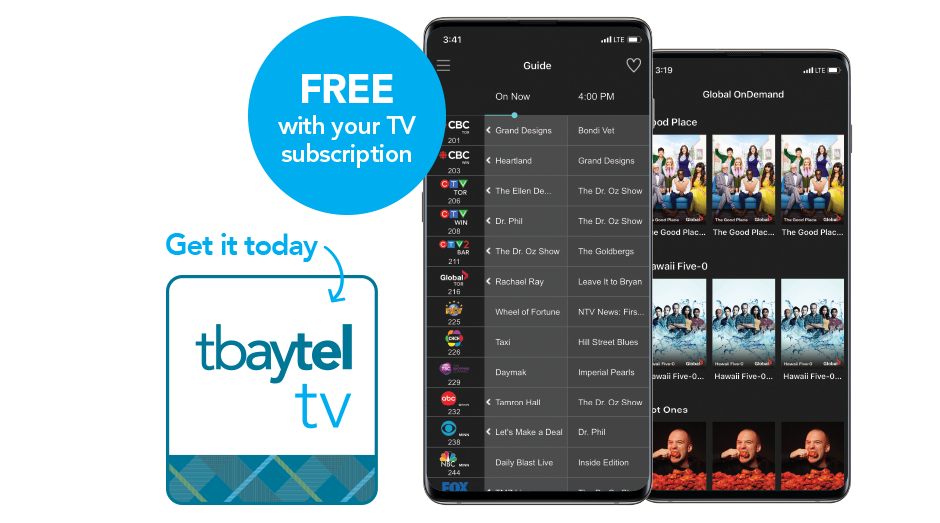 Get the Tbaytel TV App free with your subscription